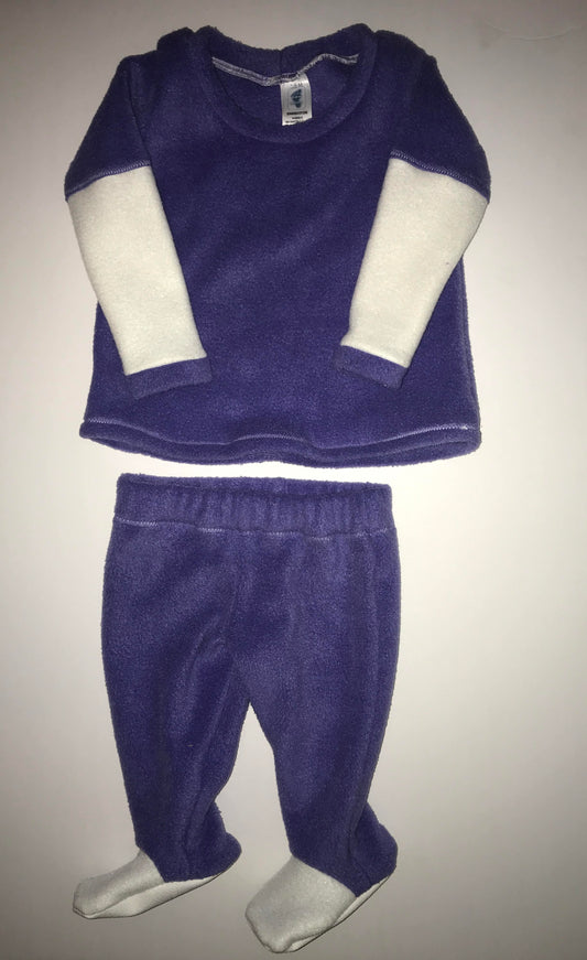 3/6M Footed Pajama Pants READY to SHIP Sleepwear Pajamas Fleece Footie Pants Infant Set Baby Shower Gift