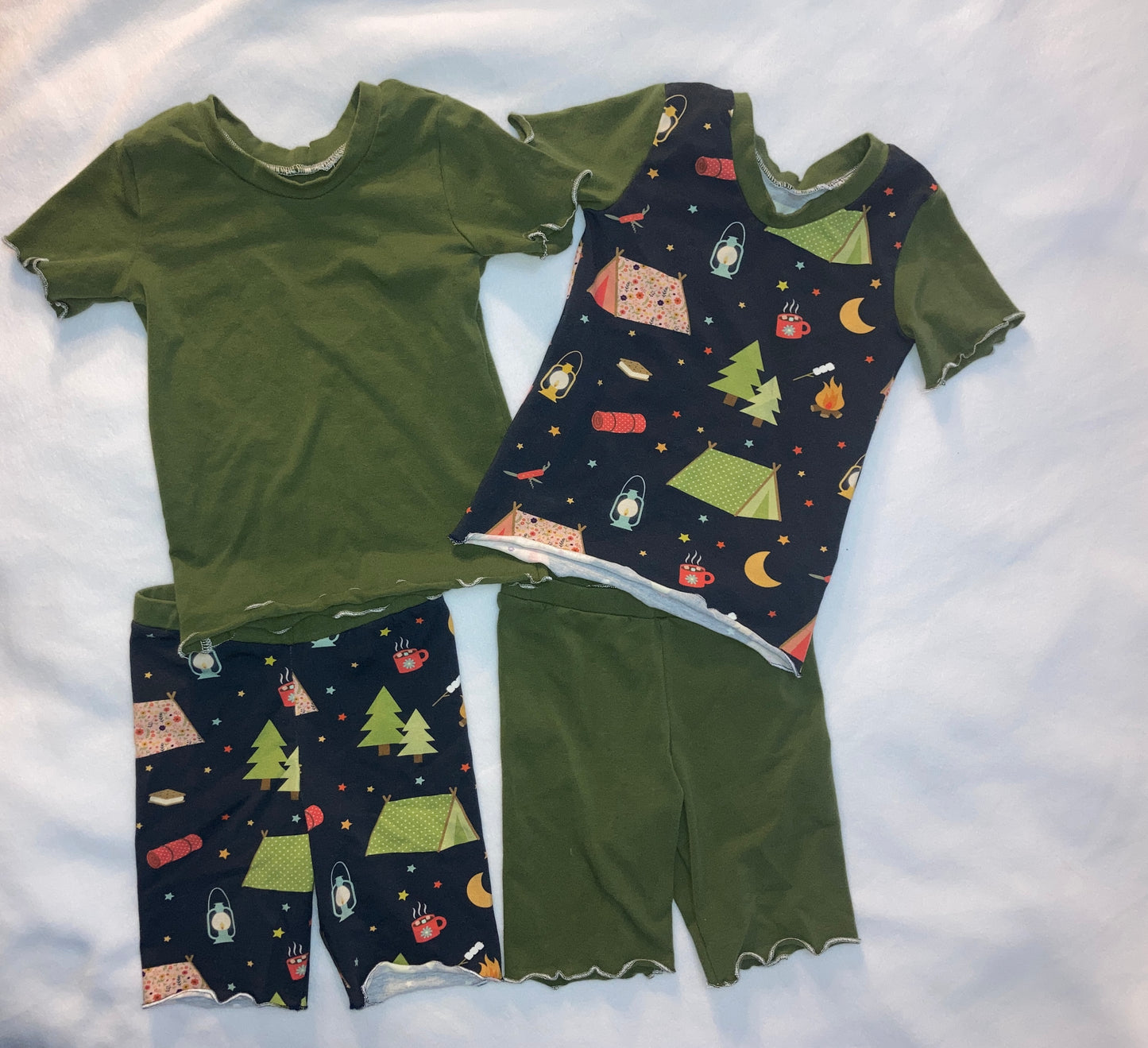 Summer Pajamas Camping Theme Adventure Shorties Jammies Size 18M