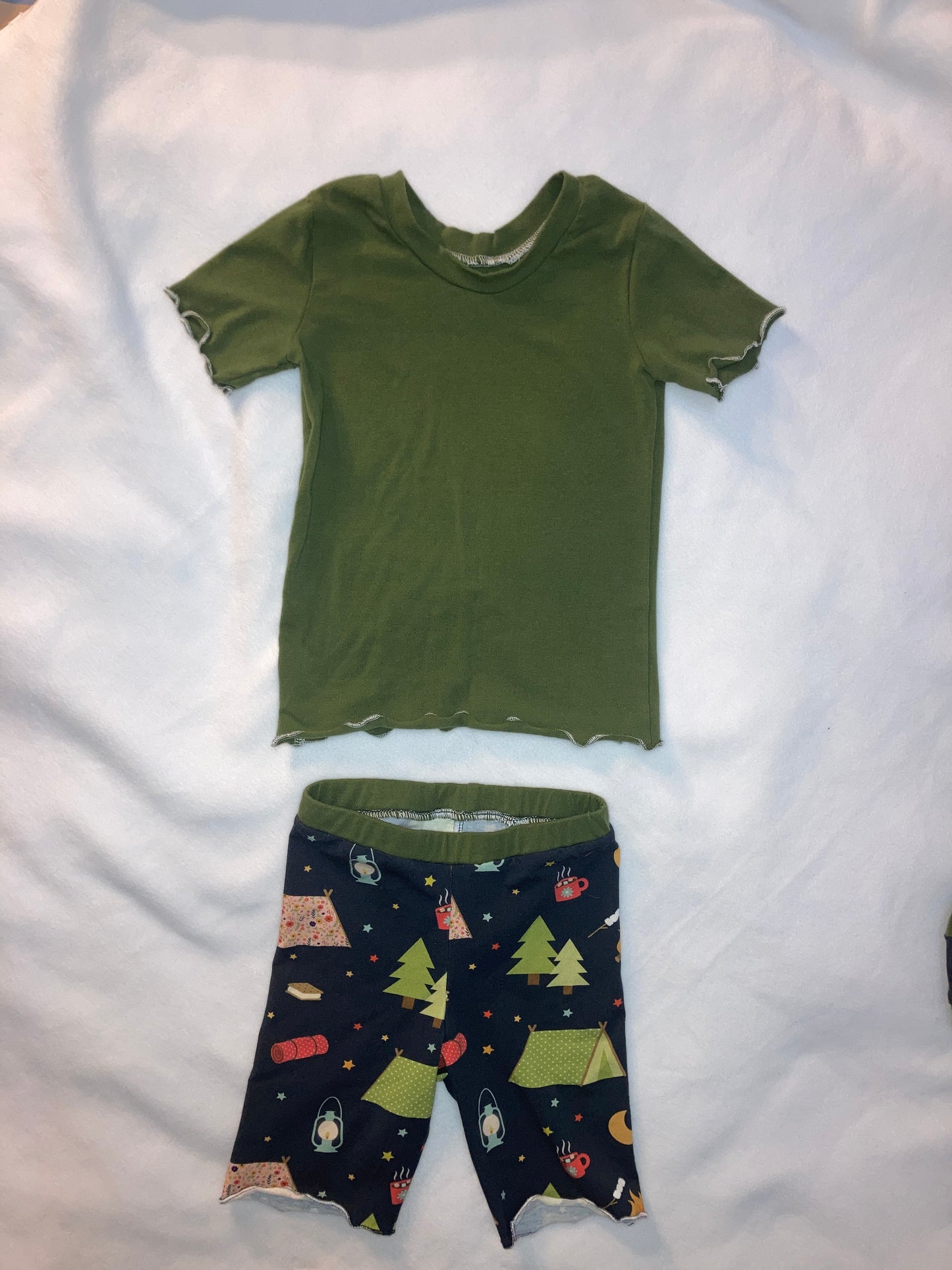 Summer Pajamas Camping Theme Adventure Shorties Jammies Size 18M