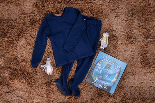 Footed Pajama Pants Pajamas with Feet Big Kids CUSTOM Two 2 Piece Set Shirt Boys Girls Kid's Pajamas Eco Dye Bamboo Stretch Fleece