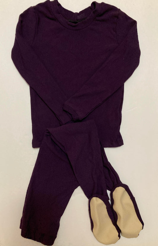 Footed Pajama Set, Footie Pajamas, Two Piece Jammies, Winter Jammies, Bamboo Jammies