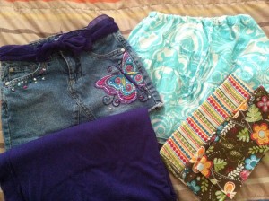 Short Skirts with Ruffle Material