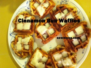 cinnamon bun waffles