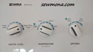 Mark the Settings on Washer