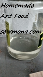 Homemade Ant Food Stored in Glass Jar