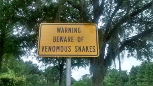 Warning Beware of Venomous Snakes