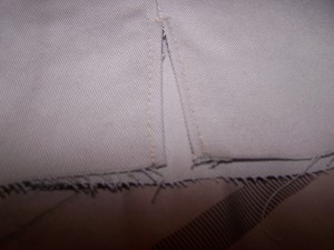 Sew Edges of Slit