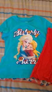 T-Shirt and Coordinating Material