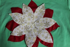 Christmas Shirt Poinsettia Second Layer