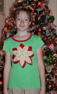 Christmas Shirt Model Poinsettia
