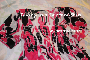 How To Sew: Taking In A Smocked Shirt