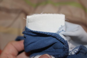 Trim elastic close to the seam