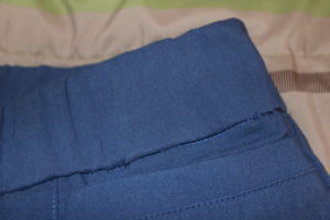 Finished stitch in the ditch barely shows.