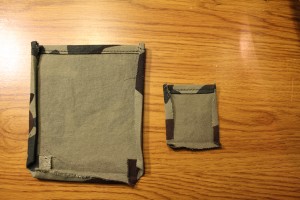 Press the edges of the pockets under