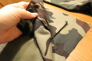 Left up edge and pin pocket in place