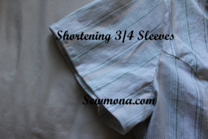How to sew shorten sleeves