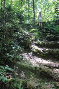 It wasn't all easy hiking along the bluff trail.