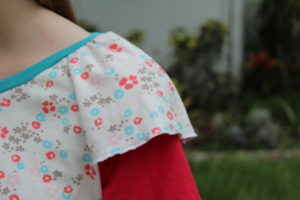 Sleeve flutters on the Rowan Raglan