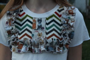 Stacey Top with ruffle.