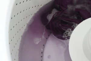 Washing a dyed shirt