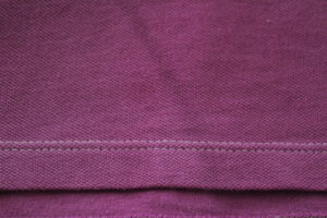 The dye didn't cover the stitching.