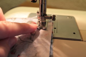 Sew another stitch then turn the corner