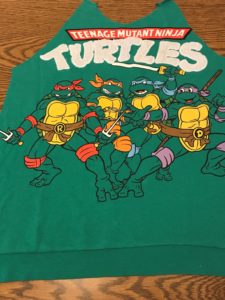 Front piece cut out of old sweatshirt.