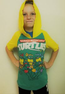 A new raglan upcycled from a sweatshirt.