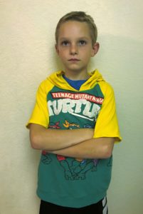 A new raglan upcycled from a sweatshirt.