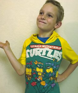 A new raglan upcycled from a sweatshirt.