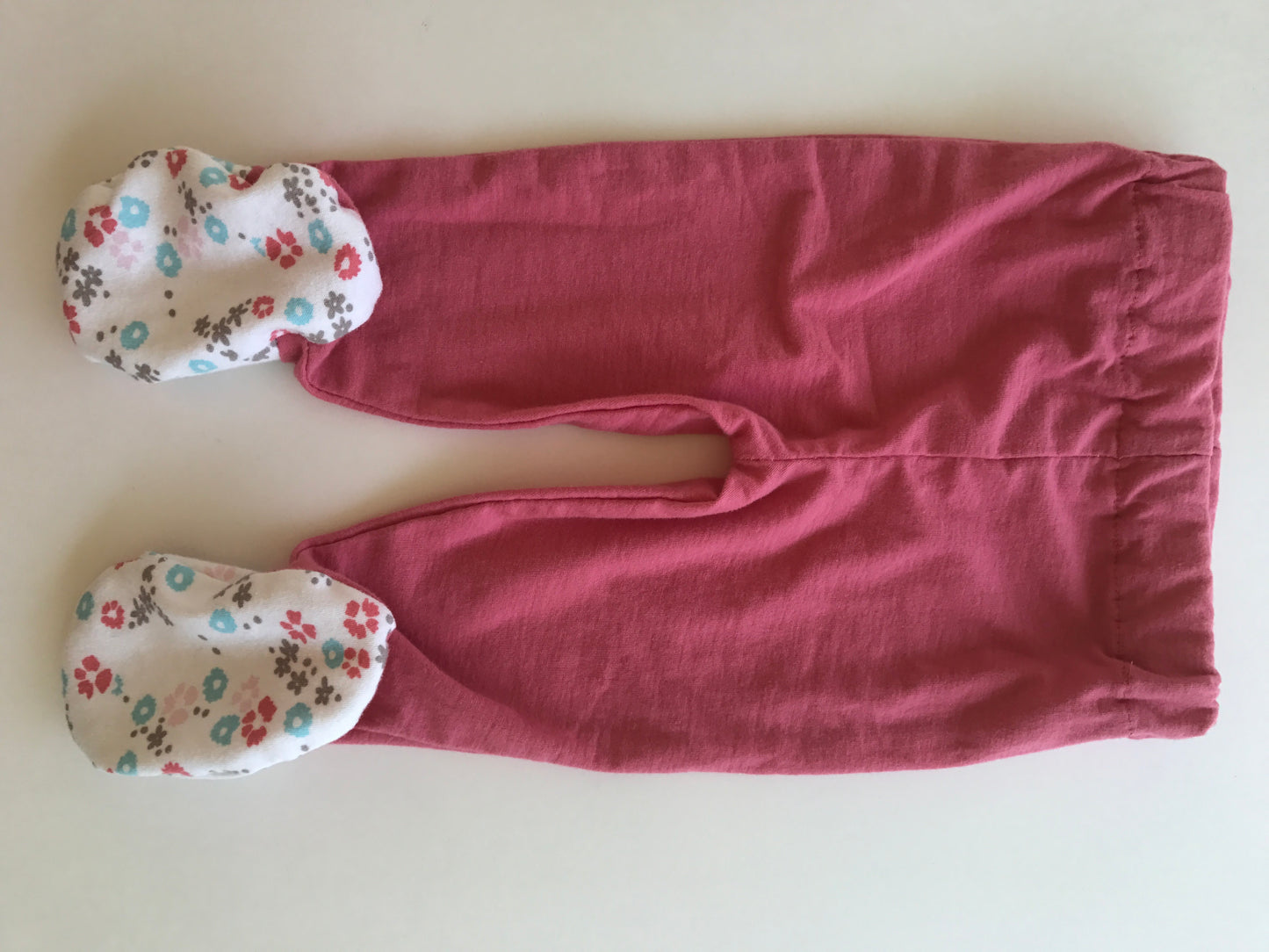 OOAK Footed Pajamas, 6M, Pajama Set, PJs with Feet, Pants with Feet, Girls Infant Sleepwear, Cotton Knit Footie Pants, Summer, Shower Gift