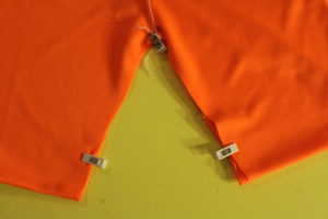 Clip the inseam together