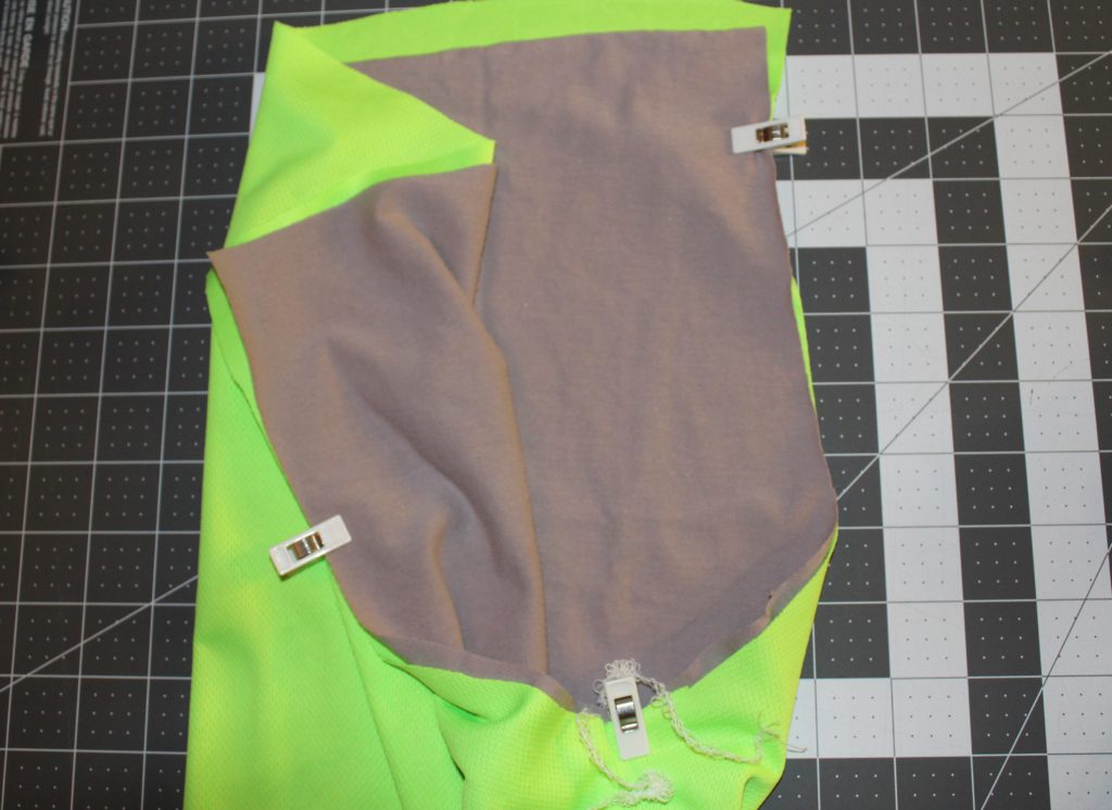 Put one leg and one lining together