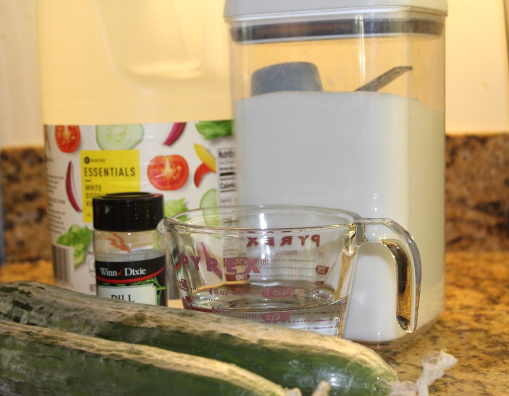 Cucumber salad ingredients