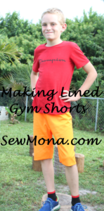 Making Lined Gym Shorts